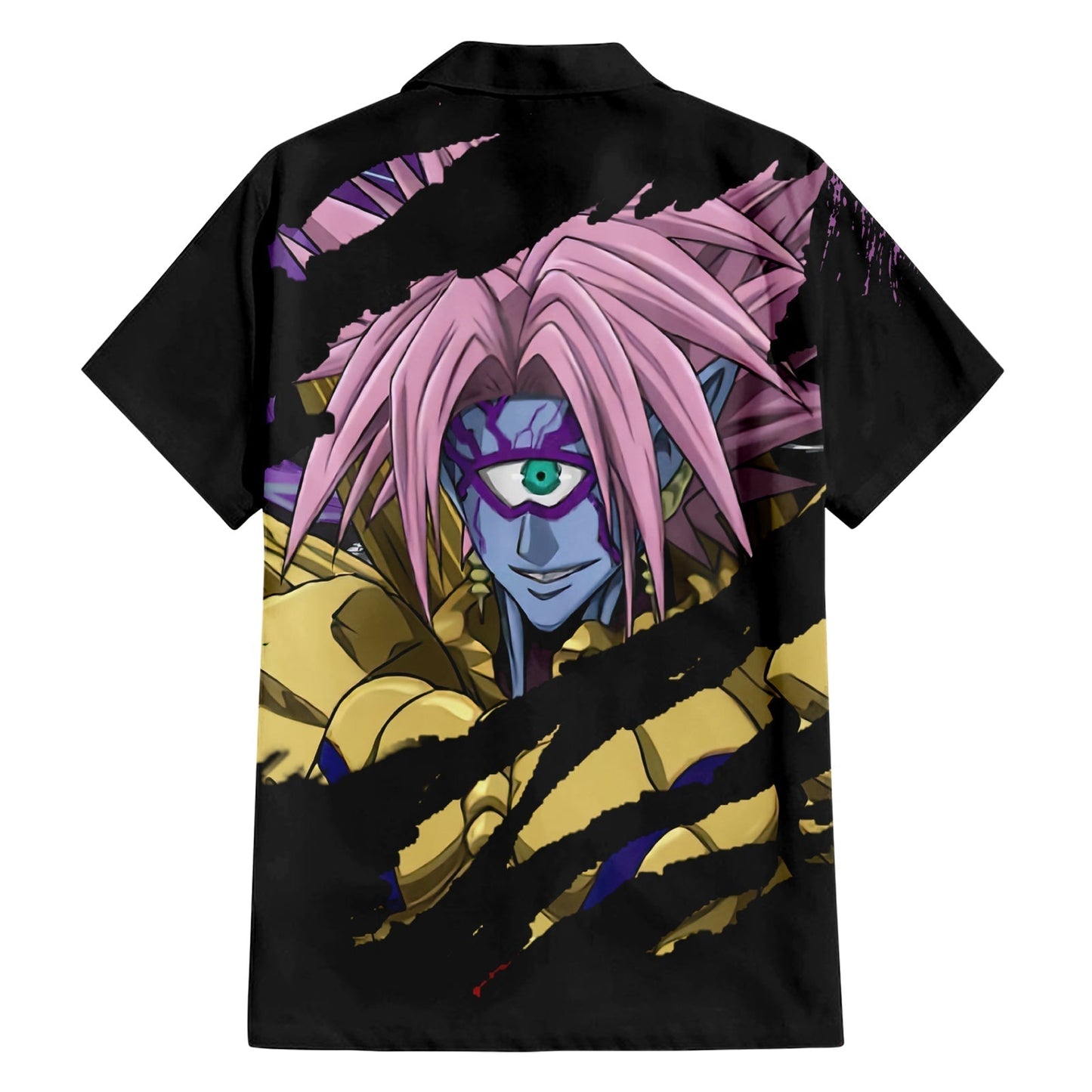 One Punch Man Hawaii Shirt One Punch Man Boros Antagonist Hawaiian Shirt Black Purple Unisex - Hawaiian Summer Shirt For Men