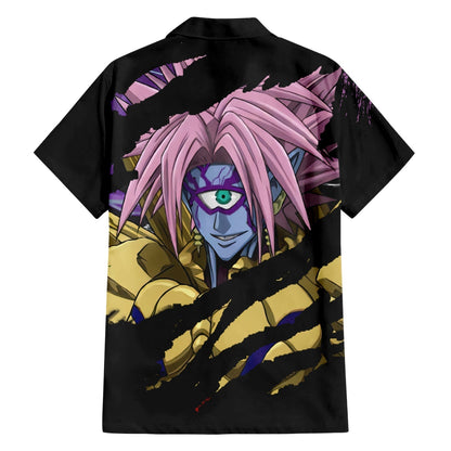One Punch Man Hawaii Shirt One Punch Man Boros Antagonist Hawaiian Shirt Black Purple Unisex - Hawaiian Summer Shirt For Men