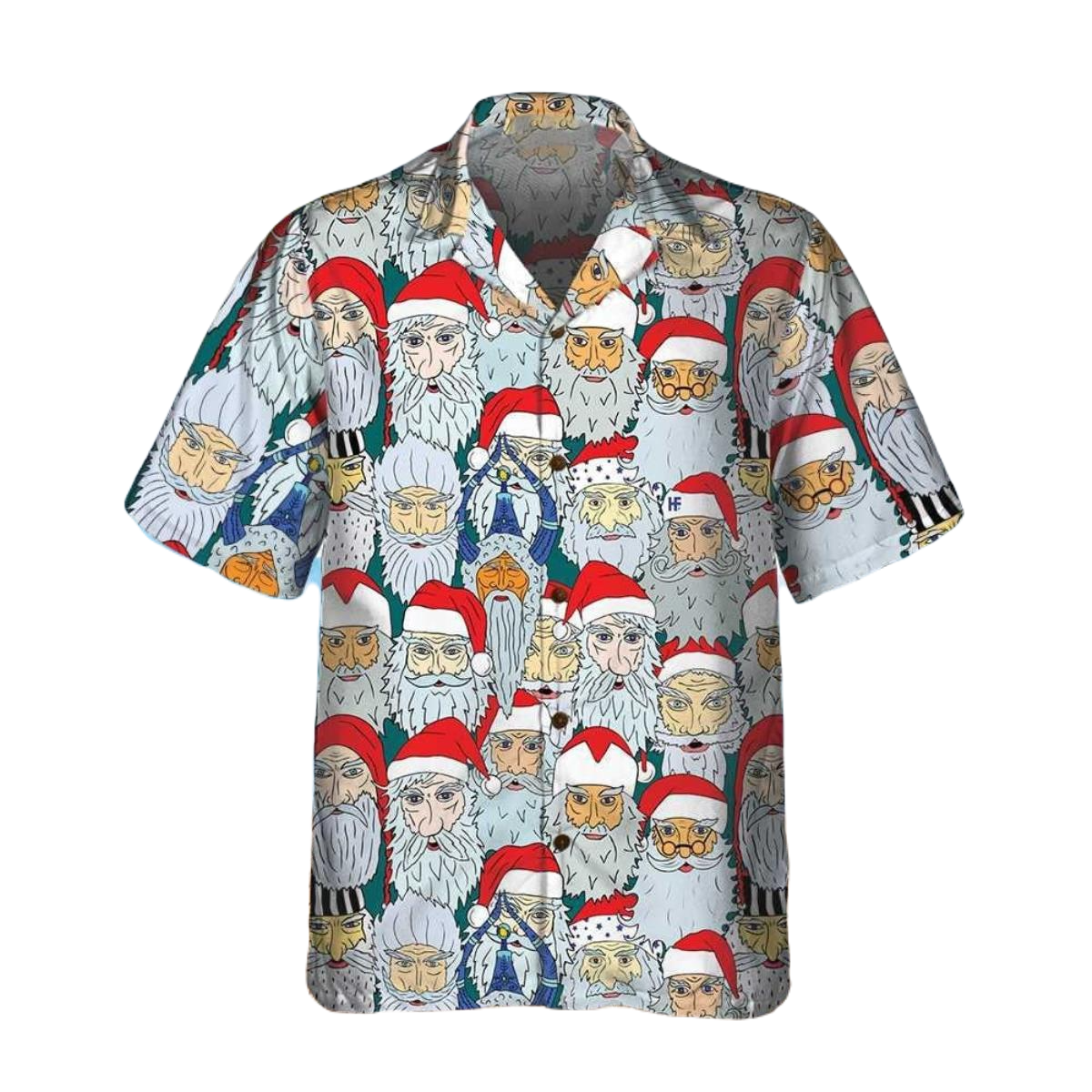 Christmas Hawaii Shirt Santa Claus From Different Cultures Hawaiian Shirt White Red Unisex - Hawaiian Summer Shirt For Men